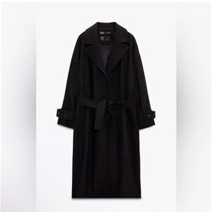 Zara Manteco belted wool trench